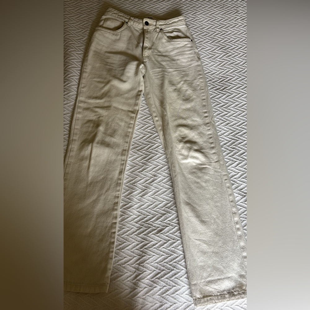 Cotton On White Straight-Leg Jean